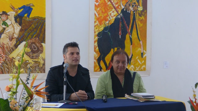 Oscar Duque, regente de la DCET, y Manolo Moros, director de Danzas Nacionalistas del Táchira
