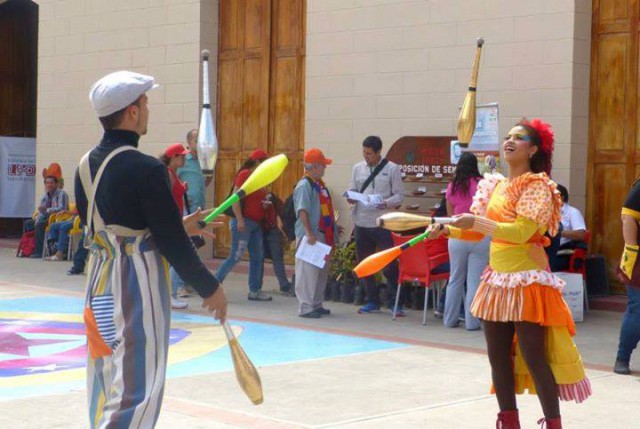 Recreación durante el Encuentro "Pueblo Valiente, Patria Independiente"