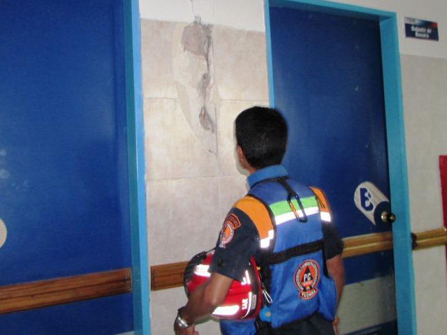 Inspección realizada en el Hospital Central de San Cristóbal. 