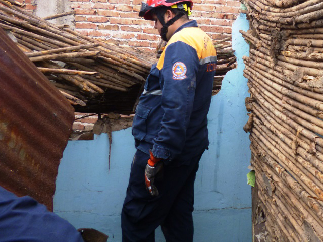 Parte de los trabajos realizados a la vivienda efectada por las lluvias.