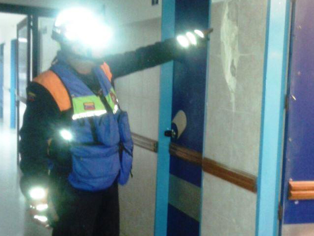 Parte de las inspecciones realizadas en el Hospital Central de San Cristóbal.