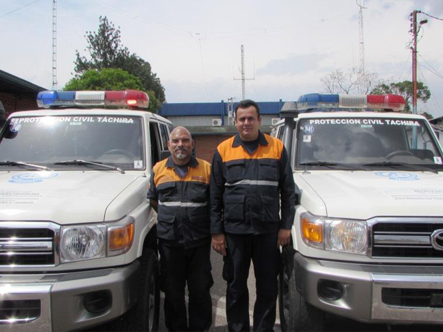 Los funcionarios que fueron desplegados para realizar el informe Pre Lluvia.