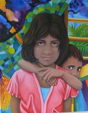 “Los niños”, es el título de un bello cuadro de Marirín Fermín