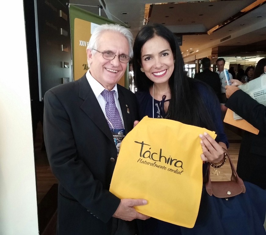Maryelba López, Presidenta de Cotatur dialogó sobre las bondades tachirenses con el presidente de Avavit, Pietro Caschetta
