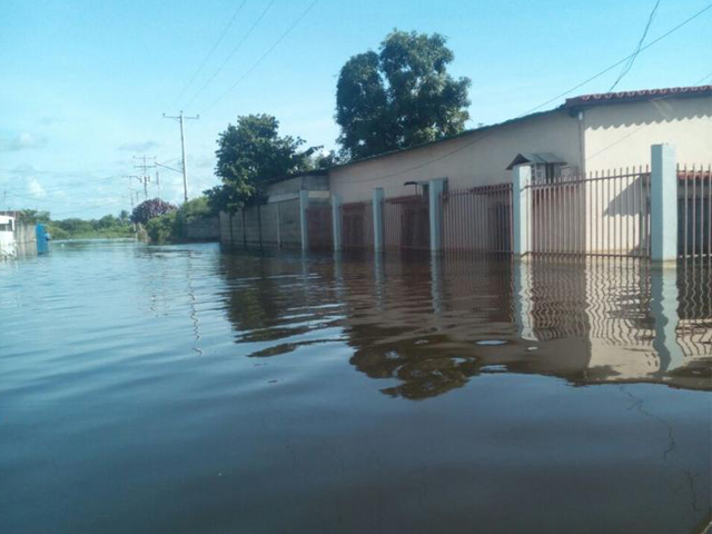 Parte de las afectaciones en Guasdualito.