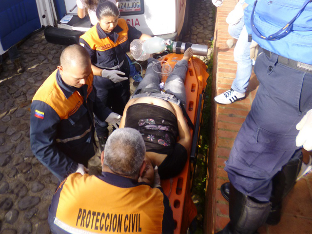 Atención realizada por el personas de PC Táchira.