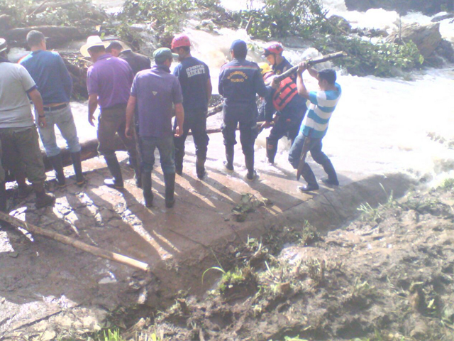 Parte de los trabajos realizados en la zona afectada.