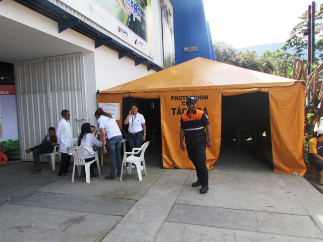 Puesto de Atención de PC Táchira en el Pabellón Venezuela. 