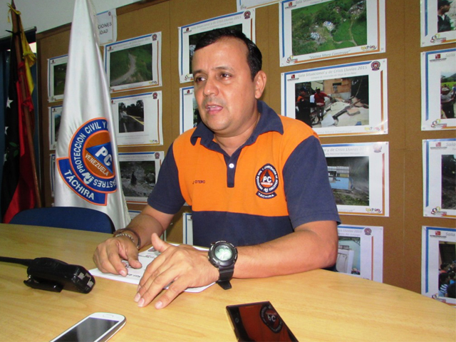 Jaime Otero, Director (E) de Protección Civil Táchira.