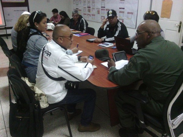 Mesa de trabajo de la LI Vuelta al Táchira 2016 Imagen: Prensa IDT