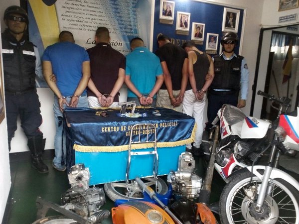 Entre los delincuentes se encuentra un funcionario de la GNB y un ex policía