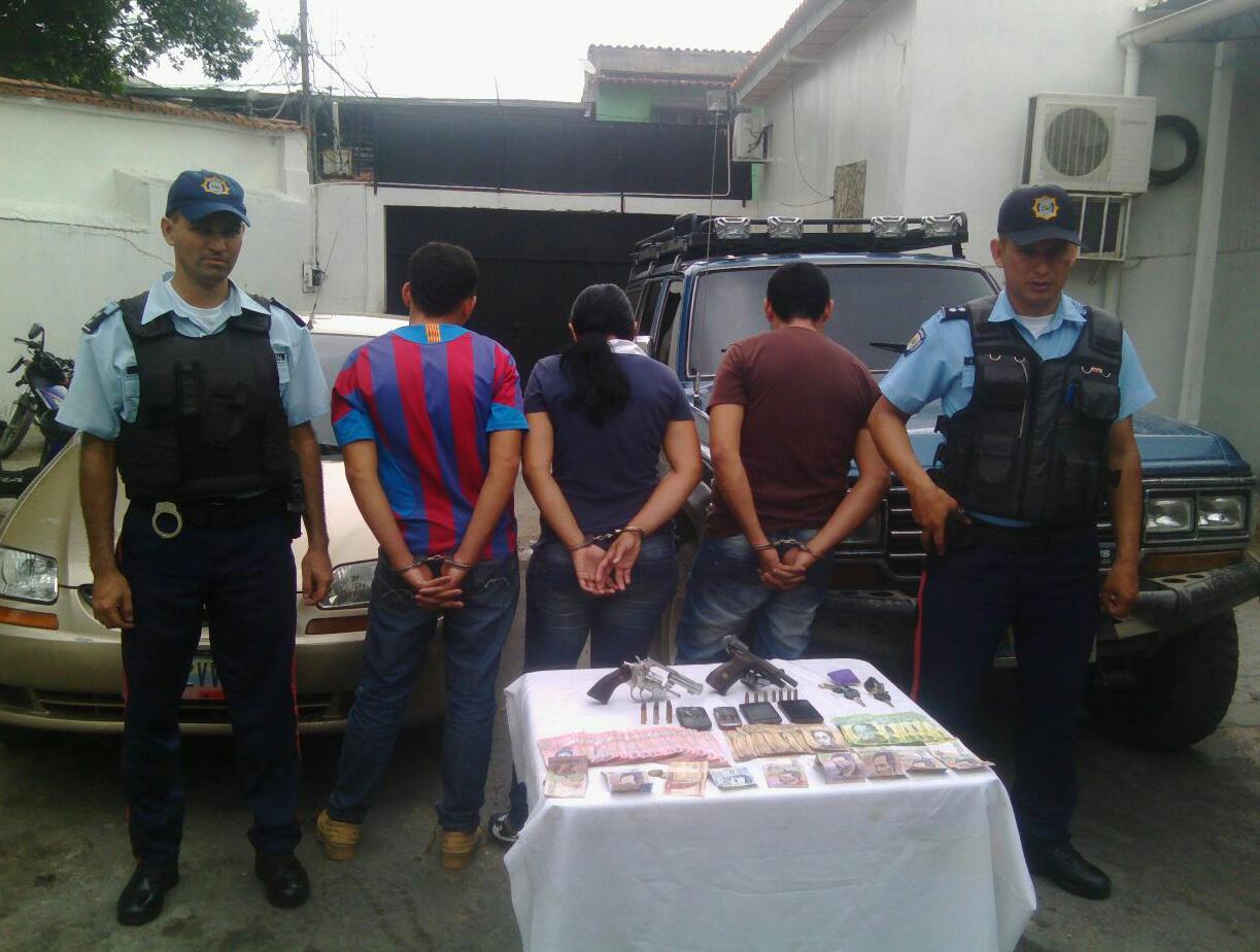 Los tres sujetos fueron capturados tras efectivo despliegue policial