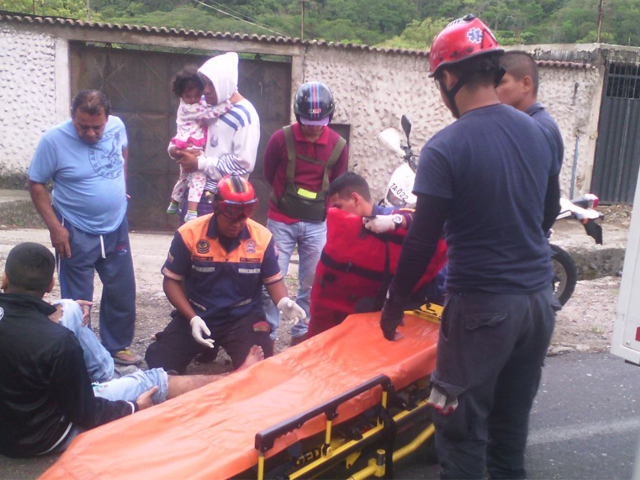 Atención realizada por el personas de PC Táchira. 