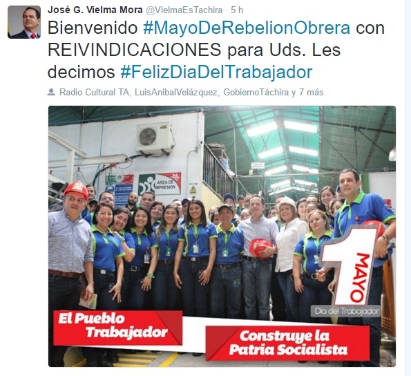 Twitter Vielma 1 de mayo