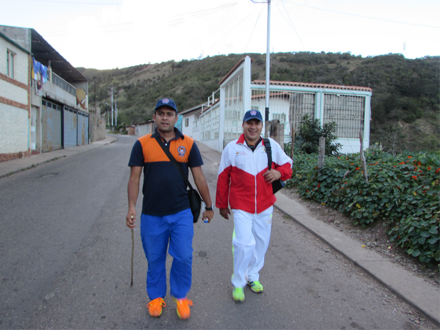 Peregrinos que realizaron el recorrido el año pasado al Santo Cristo. 