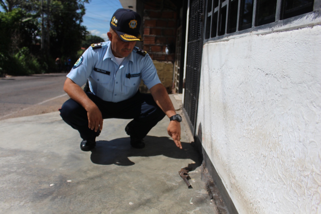 En el sitio fue hallado un revólver calibre 38