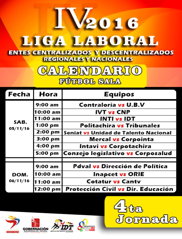 liga laboral 4tA JORNADA  ficha