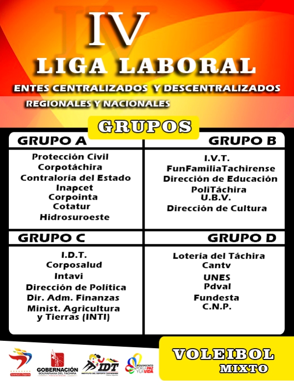 liga laboral grupos voleibol