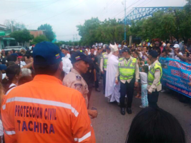 Parte del despliegue realizado por el personal de PC Táchira en Semana Santa. 