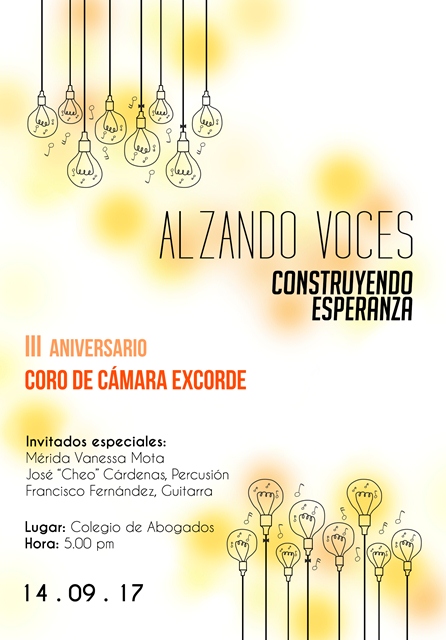 Acompáñanos a festejar el 3.er aniversario del #CoroDeCámaraExcorde este 14 de septiembre a las 5 p.m #TáchiraCultural Te esperamos!