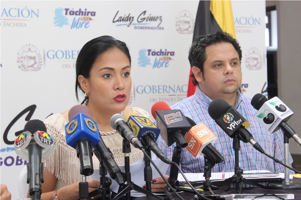 Laidy Gómez, gobernadora del estado Táchira. Foto: DIRCI.