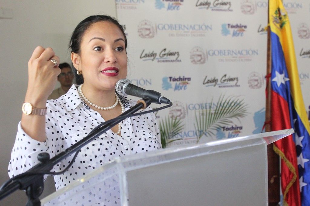 Laidy Gómez, gobernadora del estado Táchira. Foto: DIRCI.