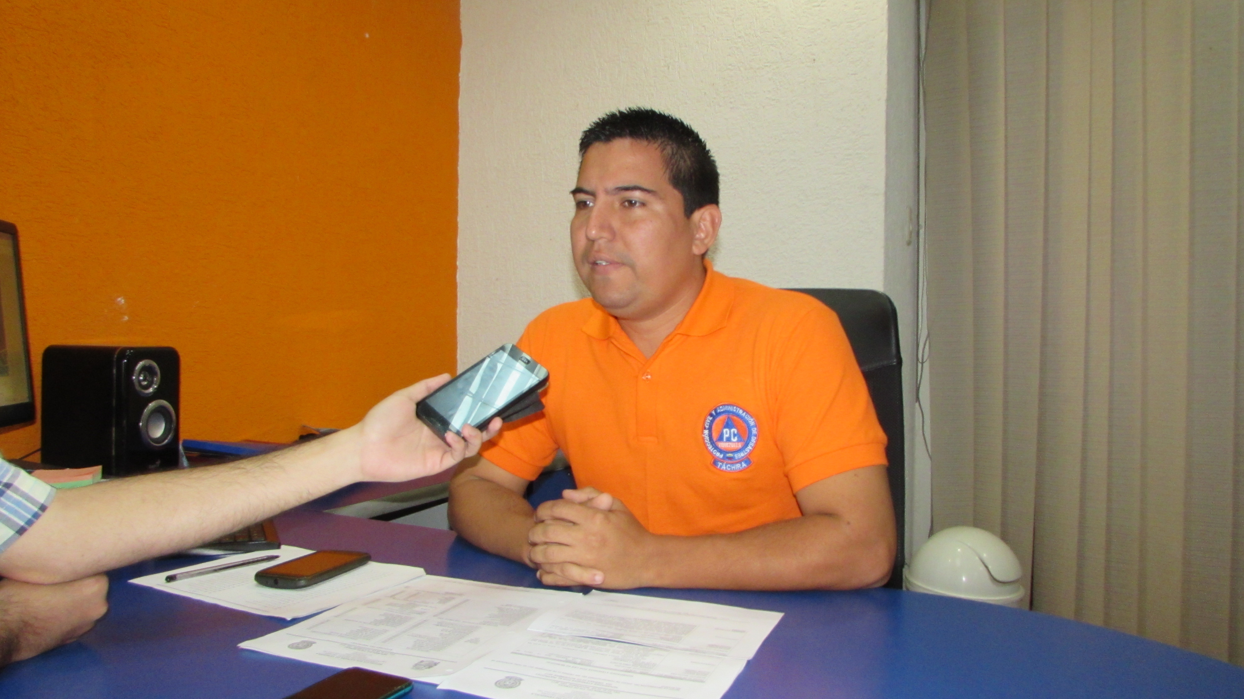 Jaiberth Zambrano, Director de Protección Civil Táchira. Foto: Prensa Protección Civil. 