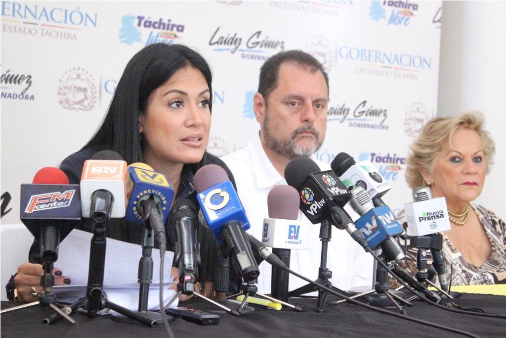 Laidy Gómez, gobernadora del estado Táchira. Foto: Prensa DIRCI - Gabriela Pernía.