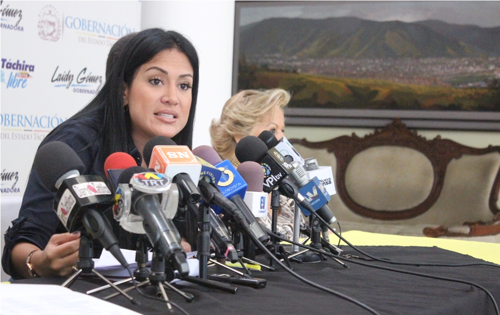 Laidy Gómez, gobernadora del estado Táchira. Foto: Prensa DIRCI - Gabriela Pernía.