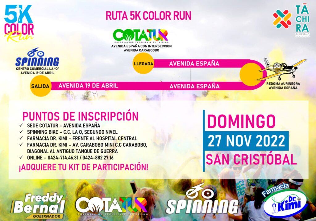 Cotatur invita a vivir la magia del 5K Color Run 2022