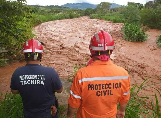 Tres municipios del Táchira afectados por las precipitaciones