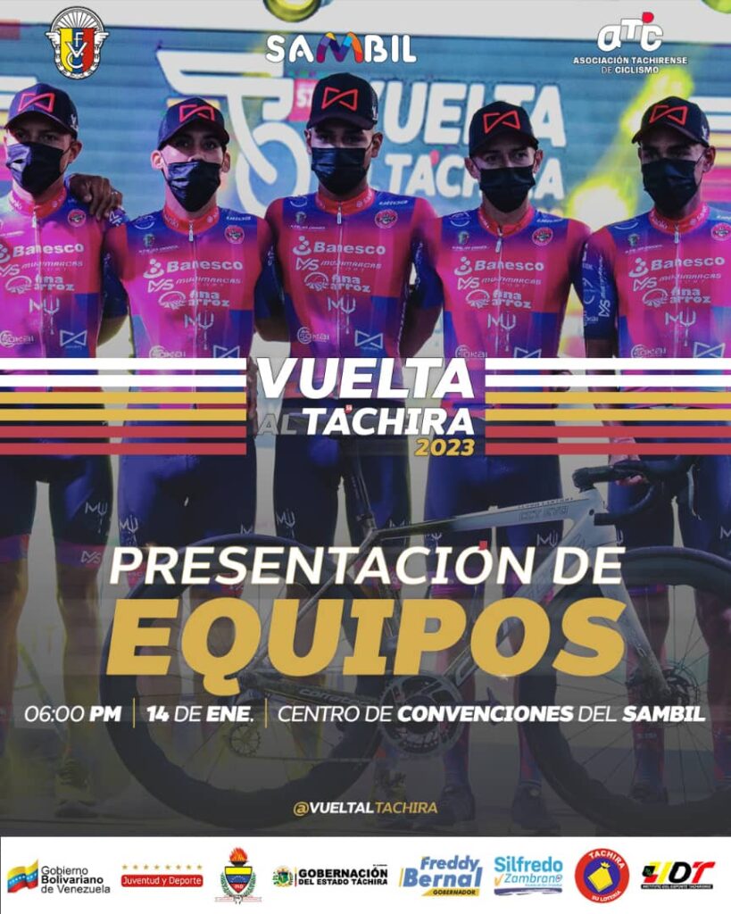 La Vuelta al Táchira en Bicicleta 2023 a todo tren