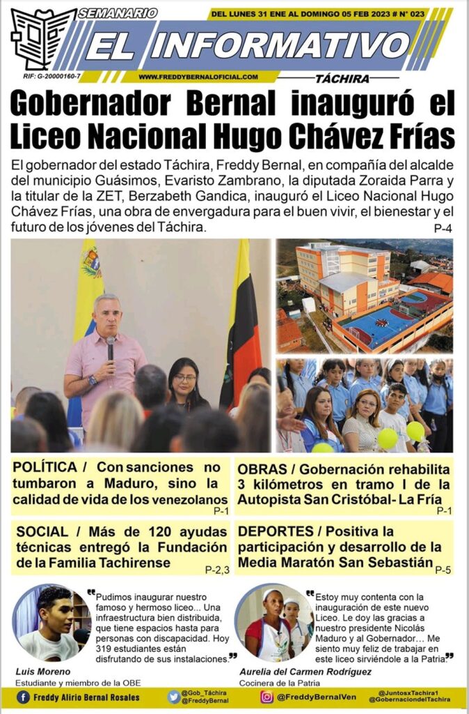 El INFORMATIVO TÁCHIRA - Edición No 23