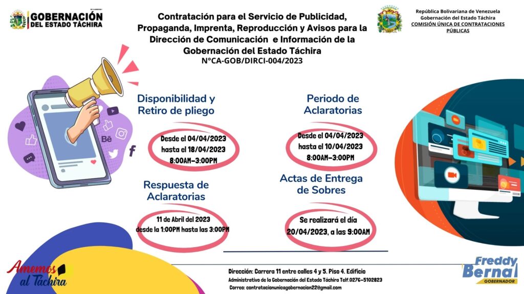 SERVICIO DE PUBLICIDAD, PROPAGANDA, IMPRENTA, REPRODUCCIÓN Y AVISOS PARA LA DIRECCION DE COMUNICACIÓN E INFORMACIÓN