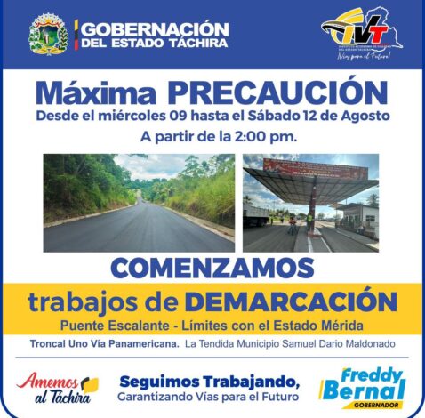 Gobernación del Táchira inicia trabajos en puente sobre río Escalante