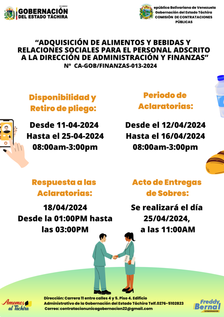 “ADQUISICIÓN DE ALIMENTOS Y BEBIDAS Y RELACIONES SOCIALES PARA EL PERSONAL ADSCRITO A LA DIRECCIÓN DE ADMINISTRACIÓN Y FINANZAS”