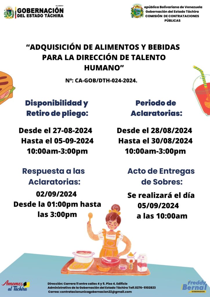 “ADQUISICIÓN DE ALIMENTOS Y BEBIDAS PARA LA DIRECCIÓN DE TALENTO HUMANO” 