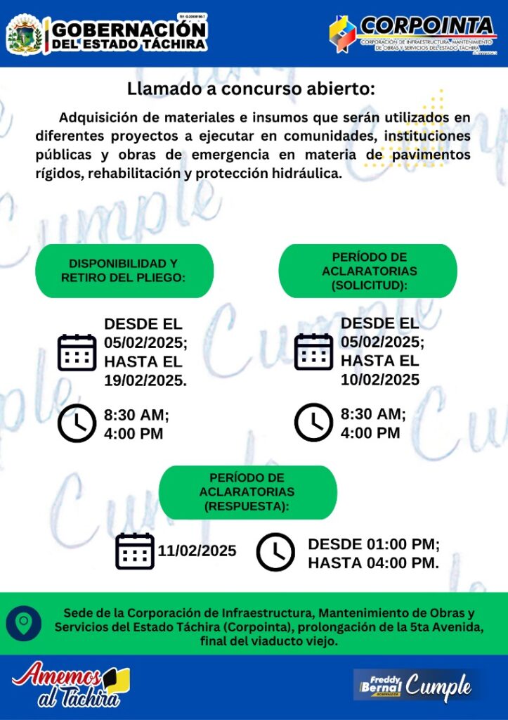 CORPOINTA: Llamado a Concurso